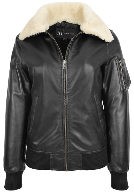 Womens Leather Bomber Jacket – Leather Jackets for Ladies