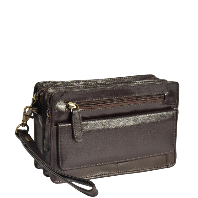 Men's Business Leather Zip Clutch Bag Underarm Bag Handbag Briefcase Cell  Phone Wallet Wristlet Purse-For Daily Or Travel Use,Envelope Bag,Black:  : Fashion