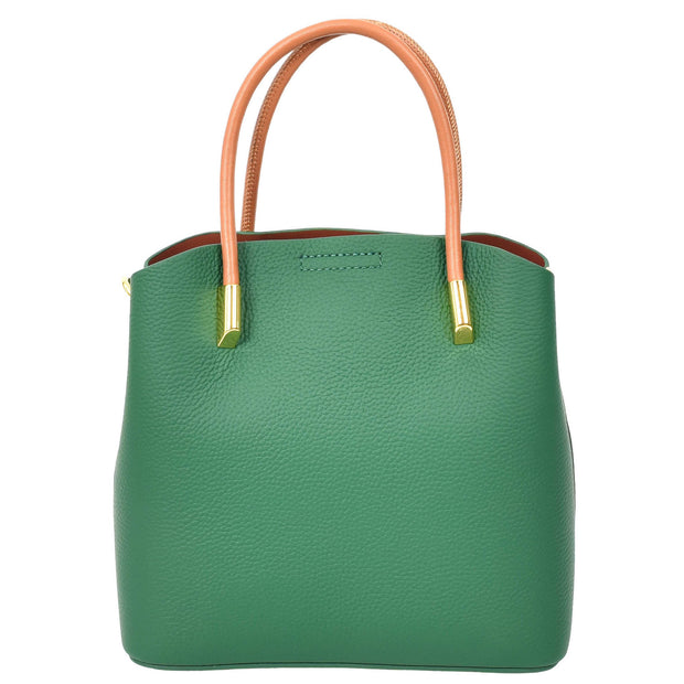 Womens Exquisite Leather Small Tote Smart Casual Fashion Crossbody Bag Allure Green-2