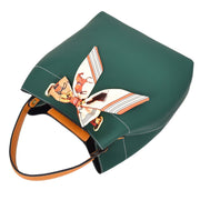 Women PU Leather Handbag Removable Pouch Fashion Crossbody Bag A862 Green-8