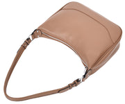 Real Leather Hobo Handbag Womens Shoulder Bag Cross Body Multi Straps A688 Brown-8