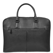 Real Leather Briefcase Multi Pockets Laptop Case Business Office Bag AG5A Black-2