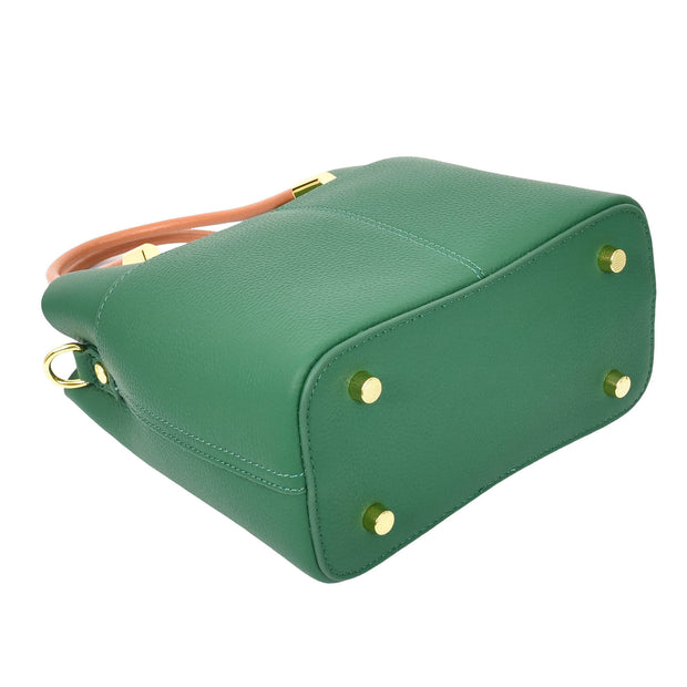 Womens Exquisite Leather Small Tote Smart Casual Fashion Crossbody Bag Allure Green-7