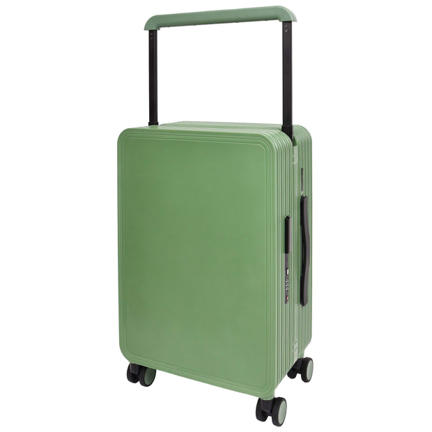 Cabin Size Suitcase 4 Wheels Hard Shell USB Port TSA Lock Travel Luggage Savant Green-1