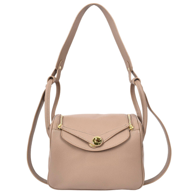 Shoulder Bag for Womens PU Leather Multi Strap Large Hobo Fashion Handbag AH12 Taupe-1