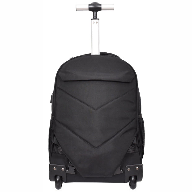 Rolling Backpack for Travel Cabin Size Multi-use Rucksack Laptop Bag Black A214