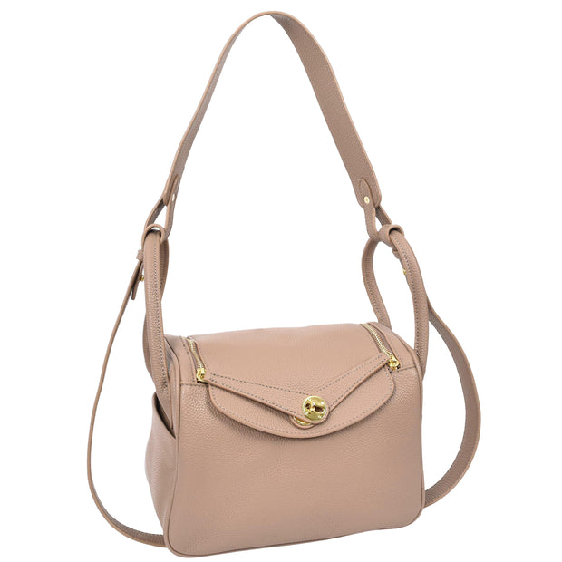 Shoulder Bag for Womens PU Leather Multi Strap Large Hobo Fashion Handbag AH12 Taupe-10