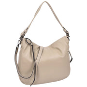 Womens Leather Hobo Handbag Soft Large Multi Straps Zipper Shoulder Bag A202 Taupe-1