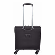 4 Wheel Pilot Case Multiple Compartments Cabin Size Travel Trolley Bag Kite Black-2