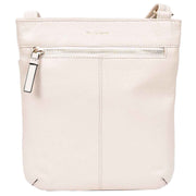 Womens Leather Crossbody Sling Bag Multi Pockets Messenger Skye White 2