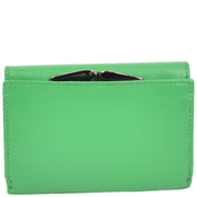 Womens Leather Purse Trifold Metal Clasp Cash Coins Cards Wallet A209 Green 2