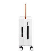 Cabin Size Suitcase 4 Wheels Hard Shell USB Port TSA Lock Travel Luggage Savant White-3