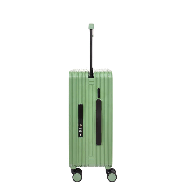 Cabin Size Suitcase 4 Wheels Hard Shell USB Port TSA Lock Travel Luggage Savant Green-3