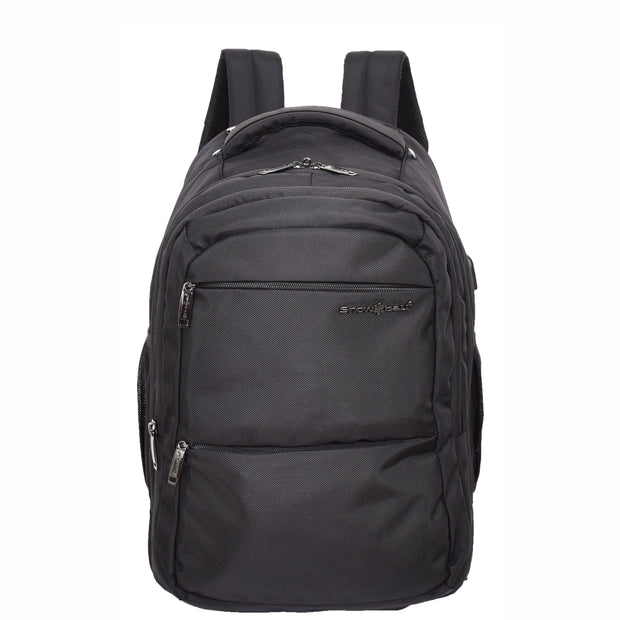 Rolling Backpack for Travel Cabin Size Multi-use Rucksack Laptop Bag Black A214