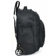 Backpack On Wheels Cabin Size Multi-use Travel Rucksack Laptop Bag Tram Black