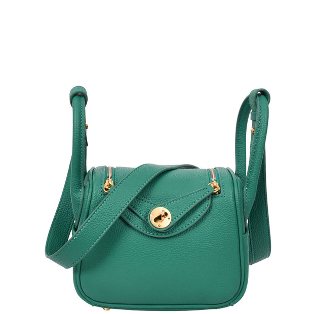 Girls Womens Faux Leather Tote Small Casual Fashion Outgoing Handbag Bitsy Green-6