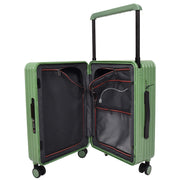 Cabin Size Suitcase 4 Wheels Hard Shell USB Port TSA Lock Travel Luggage Savant Green-4