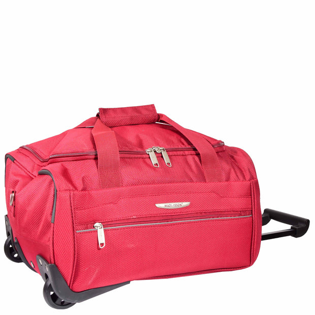 Overnight Wheeled Holdall Travel Bag A405 Red-5