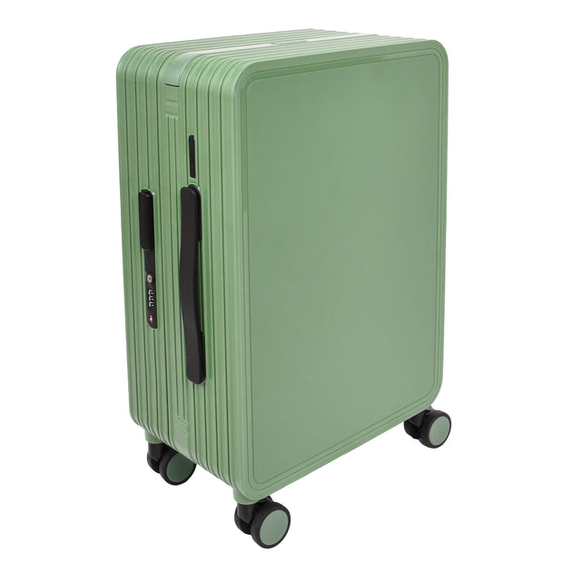 Cabin Size Suitcase 4 Wheels Hard Shell USB Port TSA Lock Travel Luggage Savant Green-5