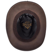 Real Leather Cowboy Hat Western Australian Bush Hat Bullet Style Denver Brown-5