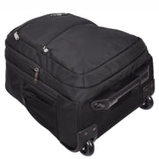 Rolling Backpack for Travel Cabin Size Multi-use Rucksack Laptop Bag Black A214