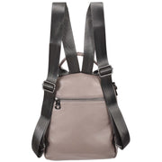 Womens Real Leather Backpack Multi-Zip Pockets Shoulder Bag Rucksack A665 Grey-3