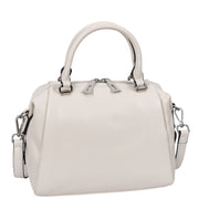 Women Real Leather Handbag Small Casual Outgoing Style Grab Handles A393 Off White-1