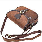 Womens Casual Leather Crossbody Bag Vintage Style Distressed Texture Alessia Brown-6