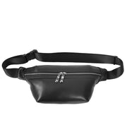 Real Leather Waist Pack Mobile Money Belt Bum Bag Travel Pouch AY27 Black-7