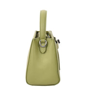 Womens Real Leather Top Handle Handbag Casual Outgoing Small Tote Bag A181 Olive-3