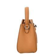 Womens Real Leather Top Handle Handbag Casual Outgoing Small Tote Bag A181 Camel-3