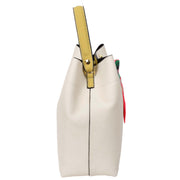 Women PU Leather Handbag Removable Pouch Fashion Crossbody Bag A862 Off White-3