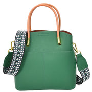 Womens Exquisite Leather Small Tote Smart Casual Fashion Crossbody Bag Allure Green-6