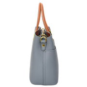 Womens Exquisite Leather Small Tote Smart Casual Fashion Crossbody Bag Allure Sky Blue-3