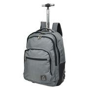 Backpack On Wheels Cabin Size Multi-use Travel Rucksack Laptop Bag Tram Grey