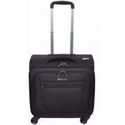 4 Wheel Pilot Case Multiple Compartments Cabin Size Travel Trolley Bag Kite Black-1