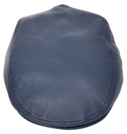 Genuine Navy Leather Flat Cap English Granddad Baker-boy Hat Arthur