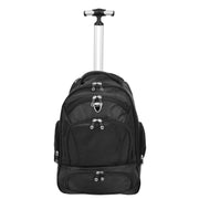 Rolling Backpack on Wheels Cabin Size Multi-use Travel Rucksack Wanaka Black