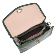 Womens Smooth Leather Crossbody Bag Casual Outgoing Top Handle Handbag A029 Green-4