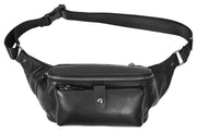 Real Leather Waist Pack Mobile Money Multiple Pockets Bum Bag Travel Pouch AY18 Black-7