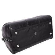 Premium Leather Holdall Carry-on Size Weekender Sports Travel Duffle Bag A47 Black