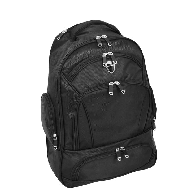 Rolling Backpack on Wheels Cabin Size Multi-use Travel Rucksack Wanaka Black