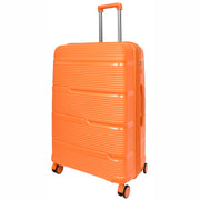 Expandable Hard Shell Luggage PP 8 Wheels Suitcases TSA Lock Travel Bags Titan Orange large-1