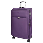 Ultra Lightweight Suitcases Expandable Soft 8 Wheel Luggage Travel Bags Cuba Purple large-1