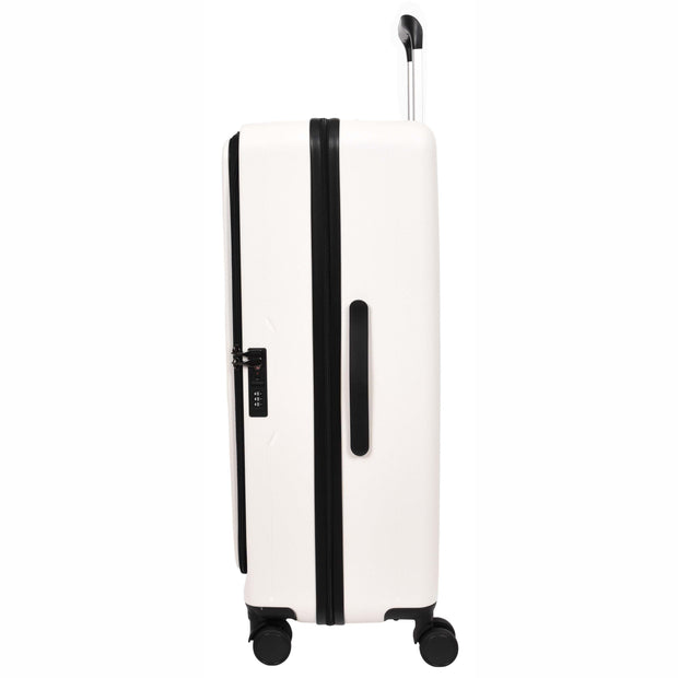 8 Wheel Luggage Expandable ABS Hard side TSA Lock Suitcases Travel Bags Voyager White large-3