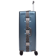 Hard side Spinner Luggage 8 Wheels Dual TSA Latch Metal Frame Suitcases Metatron Blue large-2