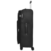 Ultra Lightweight Suitcases Expandable Soft 8 Wheel Luggage Travel Bags Cuba Black large-3