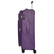 Ultra Lightweight Suitcases Expandable Soft 8 Wheel Luggage Travel Bags Cuba Purple large-3