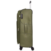 Ultra Lightweight Suitcases Expandable Soft 8 Wheel Luggage Travel Bags Cuba Khaki large-3