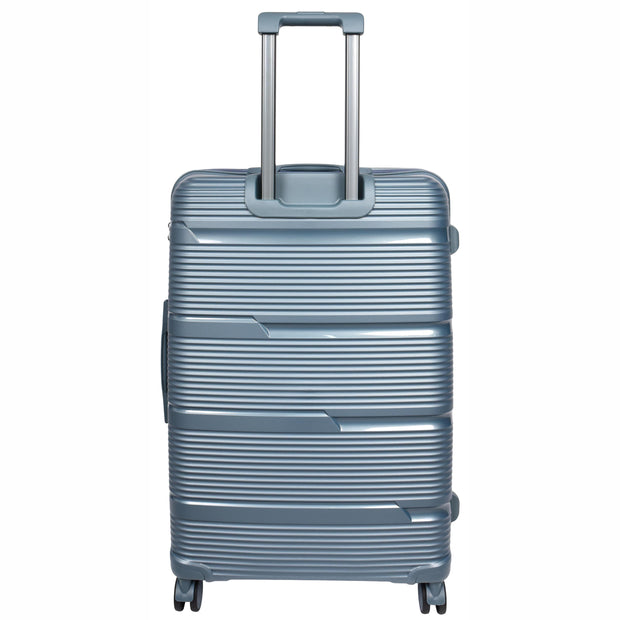 Expandable Hard Shell Luggage PP 8 Wheels Suitcases TSA Lock Travel Bags Titan Blue large-3